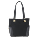 Salvatore Ferragamo Tote Bag Nylon Leather Black Gold Auth 164446-13