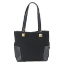 Salvatore Ferragamo Tote Bag Nylon Leather Black Gold Auth 164446-2
