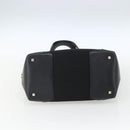 Salvatore Ferragamo Tote Bag Nylon Leather Black Gold Auth 164446-5