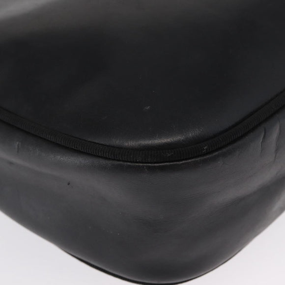 Salvatore Ferragamo Shoulder Bag Leather Black Gold Auth 164448