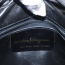 Salvatore Ferragamo Shoulder Bag Leather Black Gold Auth 164448-16