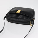 Salvatore Ferragamo Shoulder Bag Leather Black Gold Auth 164448-6
