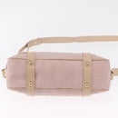 Salvatore Ferragamo Gancini Shoulder Bag Leather Pink Gold Auth 164449-10
