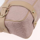 Salvatore Ferragamo Gancini Shoulder Bag Leather Pink Gold Auth 164449-11