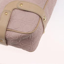 Salvatore Ferragamo Gancini Shoulder Bag Leather Pink Gold Auth 164449-13