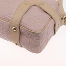 Salvatore Ferragamo Gancini Shoulder Bag Leather Pink Gold Auth 164449-14