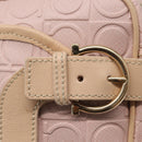 Salvatore Ferragamo Gancini Shoulder Bag Leather Pink Gold Auth 164449-17