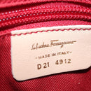 Salvatore Ferragamo Gancini Shoulder Bag Leather Pink Gold Auth 164449-18