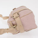 Salvatore Ferragamo Gancini Shoulder Bag Leather Pink Gold Auth 164449-5