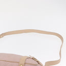 Salvatore Ferragamo Gancini Shoulder Bag Leather Pink Gold Auth 164449-9