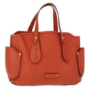 Salvatore Ferragamo Tote Bag Leather Orange Gold Auth 164450-1