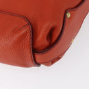 Salvatore Ferragamo Tote Bag Leather Orange Gold Auth 164450-9