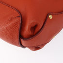 Salvatore Ferragamo Tote Bag Leather Orange Gold Auth 164450-15