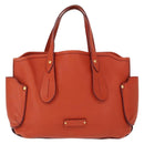 Salvatore Ferragamo Tote Bag Leather Orange Gold Auth 164450-13