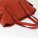 Salvatore Ferragamo Tote Bag Leather Orange Gold Auth 164450-6