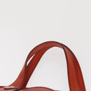 Salvatore Ferragamo Tote Bag Leather Orange Gold Auth 164450-8