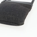 BVLGARI Logo Mania Shoulder Bag Canvas Leather Black Silver Auth 164451-10