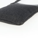 BVLGARI Logo Mania Shoulder Bag Canvas Leather Black Silver Auth 164451-12