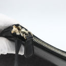 BVLGARI Logo Mania Shoulder Bag Canvas Leather Black Silver Auth 164451-15