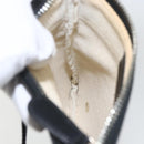 BVLGARI Logo Mania Shoulder Bag Canvas Leather Black Silver Auth 164451-19