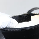 BVLGARI Logo Mania Shoulder Bag Canvas Leather Black Silver Auth 164451-20