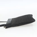 BVLGARI Logo Mania Shoulder Bag Canvas Leather Black Silver Auth 164451-4