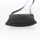 BVLGARI Logo Mania Shoulder Bag Canvas Leather Black Silver Auth 164451-9