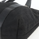 BVLGARI Logo Mania Tote Bag Canvas Black Silver Auth 164452-9