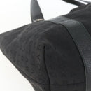 BVLGARI Logo Mania Tote Bag Canvas Black Silver Auth 164452-14