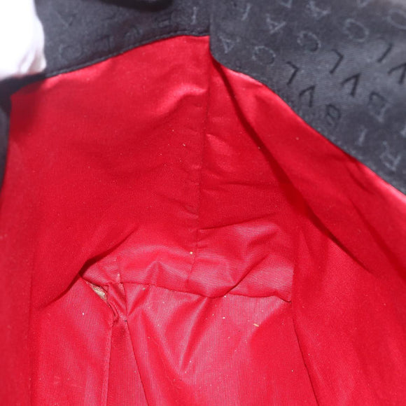 BVLGARI Logo Mania Tote Bag Canvas Black Silver Auth 164452