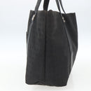 BVLGARI Logo Mania Tote Bag Canvas Black Silver Auth 164452-4
