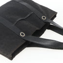 BVLGARI Logo Mania Tote Bag Canvas Black Silver Auth 164452-6