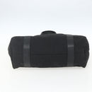 BVLGARI Logo Mania Tote Bag Canvas Black Silver Auth 164452-5