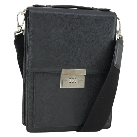 BALLY Shoulder Bag Leather Black Auth 164454