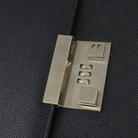 BALLY Shoulder Bag Leather Black Auth 164454