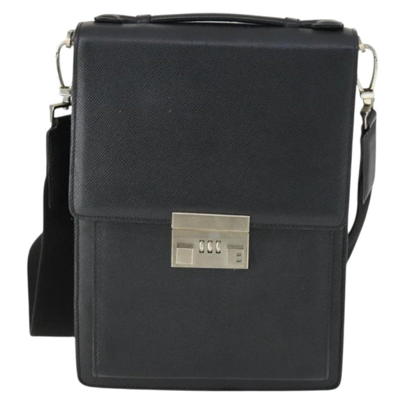 BALLY Shoulder Bag Leather Black Auth 164454