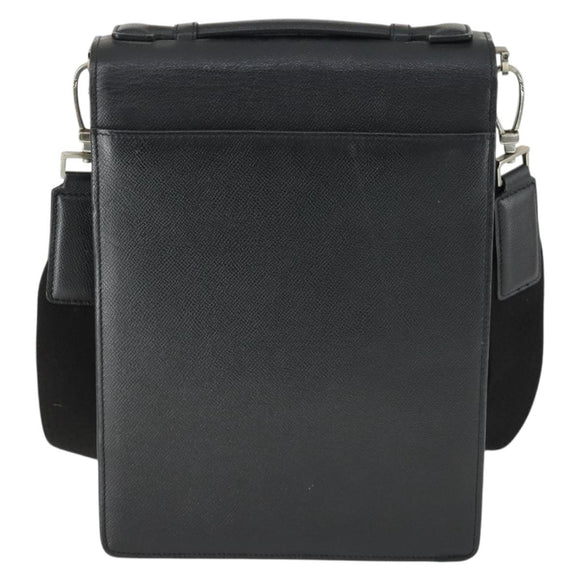 BALLY Shoulder Bag Leather Black Auth 164454