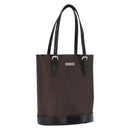 Burberrys Blue Label Tote Bag Nylon Brown Silver Auth 164455-1
