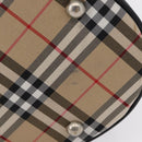 Burberrys Blue Label Tote Bag Nylon Brown Silver Auth 164455-10