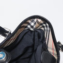 Burberrys Blue Label Tote Bag Nylon Brown Silver Auth 164455-18