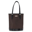Burberrys Blue Label Tote Bag Nylon Brown Silver Auth 164455-2