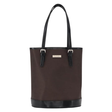 Burberrys Blue Label Tote Bag Nylon Brown Silver Auth 164455 - 0