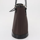 Burberrys Blue Label Tote Bag Nylon Brown Silver Auth 164455-5