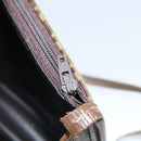 FENDI Zucchino Canvas Shoulder Bag Coated Canvas Brown Gold Auth 164456-20
