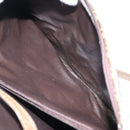 FENDI Zucchino Canvas Shoulder Bag Coated Canvas Brown Gold Auth 164456-21