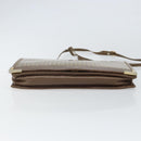 FENDI Zucchino Canvas Shoulder Bag Coated Canvas Brown Gold Auth 164456-5
