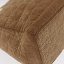 Christian Dior Canage Hand Bag Brown Gold Auth 164457-15