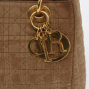 Christian Dior Canage Hand Bag Brown Gold Auth 164457-17