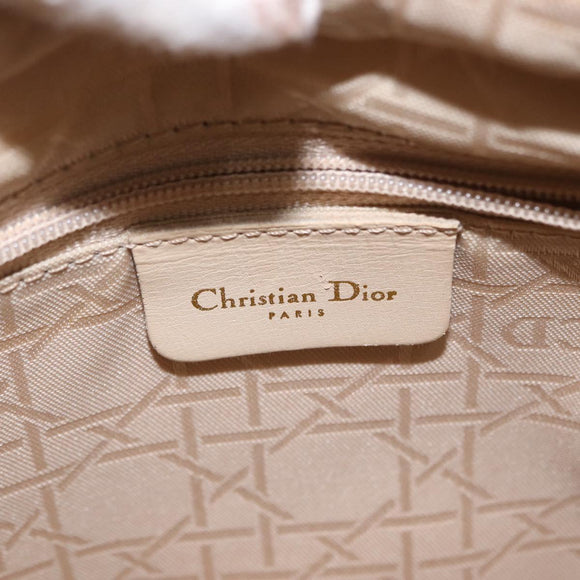 Christian Dior Canage Hand Bag Brown Gold Auth 164457