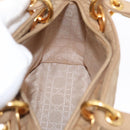 Christian Dior Canage Hand Bag Brown Gold Auth 164457-20